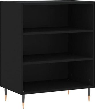 vidaXL Vidaxl - Aparador madera de ingeniería negro 57x35x70 cm