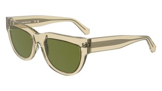 Calvin Klein Green Cat Eye Ladies Sunglasses CKJ25600S 746 54