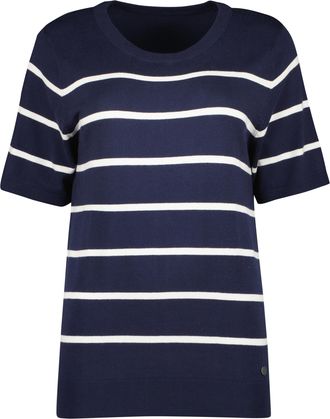 Blue Seven Strickpullover BLUE SEVEN Blue Seven Pullover kurzarm, Damen, Gr. 38, 5950, nachtblau, 80% Viskose, 20% Polyamid, normal, Rundhals, Pullover Strickpul