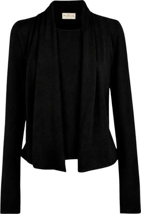 Cortana Box Neck Long Sleeve Knit Top - Dames - Cashmere truien - Zwart - XS - Truien & Vesten