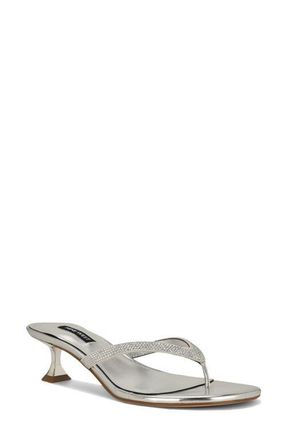 Nine West Cruiseh Flip Flop in Silver 040 at Nordstrom, Size 5.5