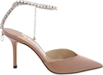 Jimmy Choo London Saeda 85 Pointed-Toe Pumps, Brand Size 37.5 ( US Size 7.5 )