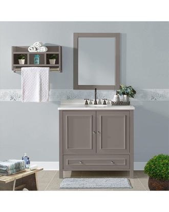 Alaterre Furniture Williamsburg 3Pc Wooden Bathroom Vanity Set