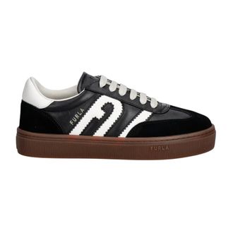 Furla Schoenen, Dames, Zwart, 41 EU, Leer, Allegra Vetersneakers