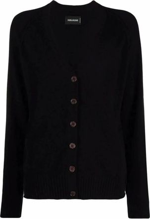 Zadig&Voltaire Truien & Vesten, Dames, Zwart, S, Star-Patch Cardigan