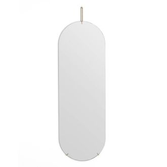 Moebe Wandspiegel oval, 133 cm x 44 cm, Messing