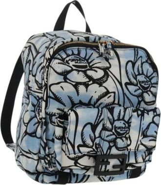 Fendi Pre-owned Backpacks, female, Blue, Size: ONE SIZE Pre-owned Nylon Backpack