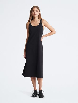 Calvin Klein Womens Modern Stretch Tank Dress - Black - XS