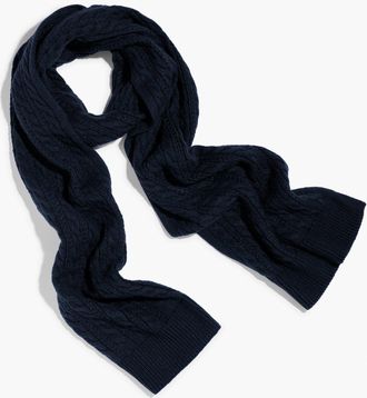 Talbots Soft Cable Knit Scarf - Blue - 001 Talbots