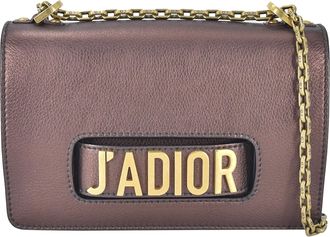 Dior Pre-owned Womens Jadior Crossbody Metallic Leather - Grey - One Size