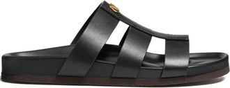 Valentino Garavani Slippers - Heren - Sandalen - Zwart - 40 EU - Schoenen
