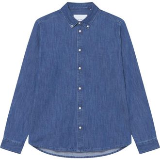 Les Deux Konrad Denim Button Down Shirt in Medium Indigo Wash at Nordstrom Rack, Size Large