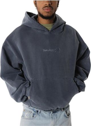 TwoJeys Icon Hoodie Pigment Dyed - Heren - Hoodies - Blauw - M - Katoen - Hoodies & sweatvesten