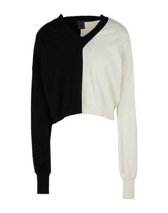 8 by YOOX KNIT V-NECK BI COLOR SWEATER