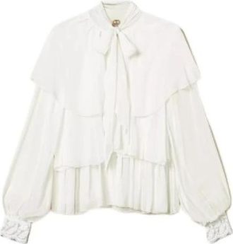 Twinset Blouses & Shirts - Dames - Blouses - Wit - L - Katoen - Overhemden