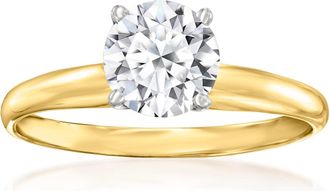 Ross-Simons Lab-Grown Diamond Solitaire Ring in 14kt Yellow Gold