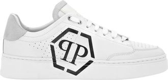 Philipp Plein Carson Hexagon Sneakers - Heren - Sneakers - Wit - 39 EU - Leer - Schoenen