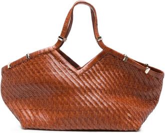 Benedetta Bruzziches Woven Top Handle Tote Bag