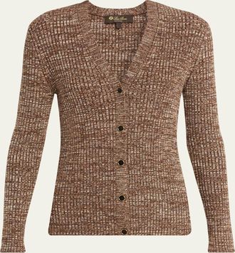 Loro Piana Banff V-Neck Cashmere Rib Cardigan