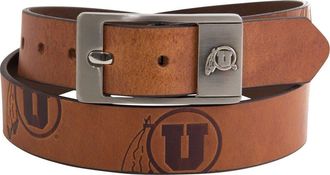 Eagles Wings Utah Utes Brandish Leather Belt in Brown at Nordstrom, Size 32