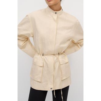 Reformation Callista Drawstring Jacket in Cream at Nordstrom, Size X-Large