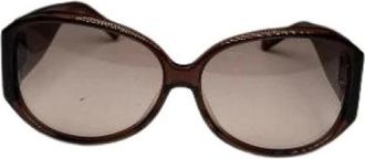 Saint Laurent Pre-owned Plastic Zonnebril - Dames - Vintage Accessoires - Bruin - ONE Size - Vintage