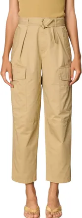 Vanessa Bruno Edan High Belted Waist Trousers In Militaire