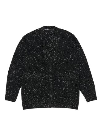 Bimba & Lola speckled V-neck cardigan - women - Acrylic/Polyester/Cotton - S - Black