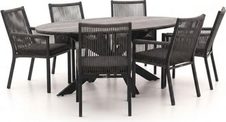 Manifesto Furniture Manifesto Rivola/Fidenza ovaal 180cm dining tuinset 7-delig