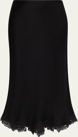 Kobi Halperin Brooks Lace-Trim Midi Skirt