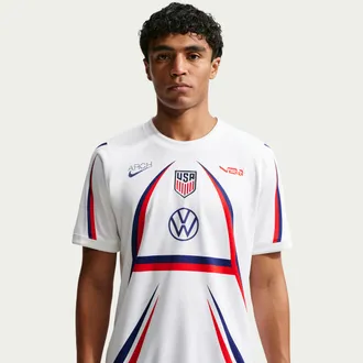 Nike Mens USA x V.A.A. Academy Pro Short-Sleeve Soccer Top in White | IH1696-100