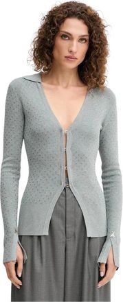 Patrizia Pepe Dames, Truien, Grijs, Maat: XS Viscose