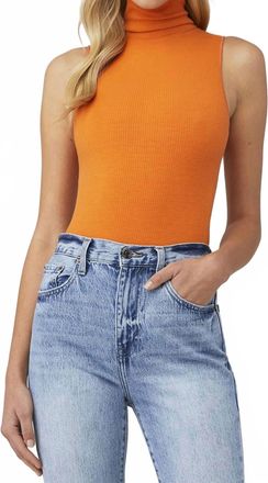 Show me your Mumu Womens Turtle Neck Bodysuit In Burnt Orange