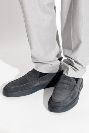 Tod's Leather Loafers, Mens, Navy Blue