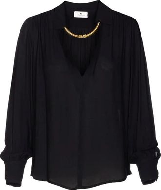 Elisabetta Franchi Blouses - Dames - Blouses - Zwart - XS - Overhemden