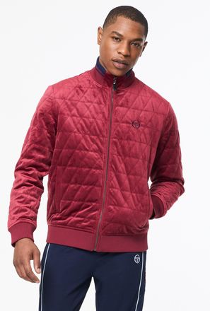 Sergio Tacchini Redi Quilted Velour Bomber Jacket