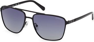 Guess GU00210 Polarized 02D Mens Sunglasses Black Size 60