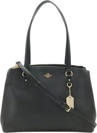 Coach Pre-owned Stanton Leather 2way Tas - Dames - Vintage Handtas - Zwart - ONE Size - Leer - Vintage