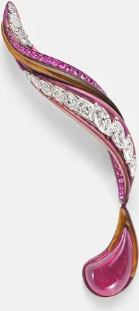 Kamyen Jewellery Titanium brooch with gemstones