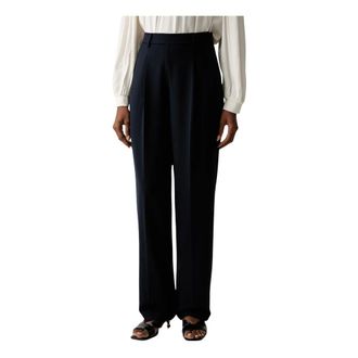 Twinset Wide Broeken - Dames - Broeken - Blauw - Maat: 2XL