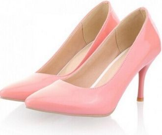 Generic Womens Pointed-Toe Party Stiletto Heels - Versatile Court Shoes for Work, Weddings & Occasions,Pink,6.5 UK