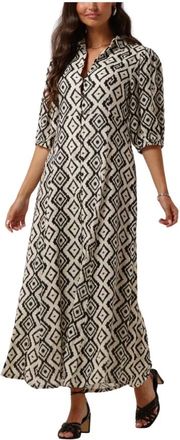 Mr Mood Kleedjes, Dames, Veelkleurig, S, Linnen, MRS Tarabel Maxi Jurk