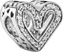 Pandora Sparkling Freehand Heart Charm