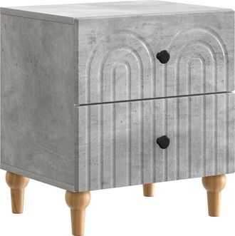 vidaXL Armario De Noche Con Caj&oacute;n Gris Hormig&oacute;n 43 X 34,5 X 48 Cm Vidaxl