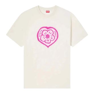Kenzo T-Shirts, female, White, Size: S Boke Heart T-shirt