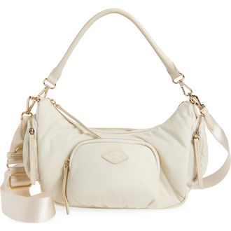 MZ Wallace Medium Chelsea Nylon Shoulder Bag in Sandshell at Nordstrom