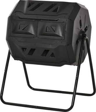 OUTSUNNY Compostiera Domestica da Giardino e da Balcone Girevole