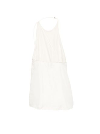 Alysi Halterneck Twill Silk Tank Top - Cream