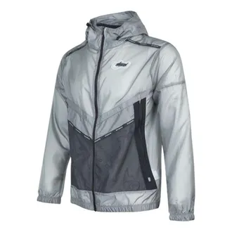 Nike Repel Wild Run Windrunner Casual Printing Running Sports Woven Jacket Gray DD5392-084
