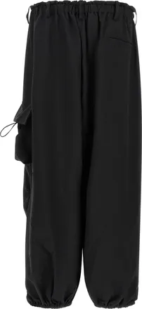 Yohji Yamamoto Technical Polyester Cargo Pants - Black